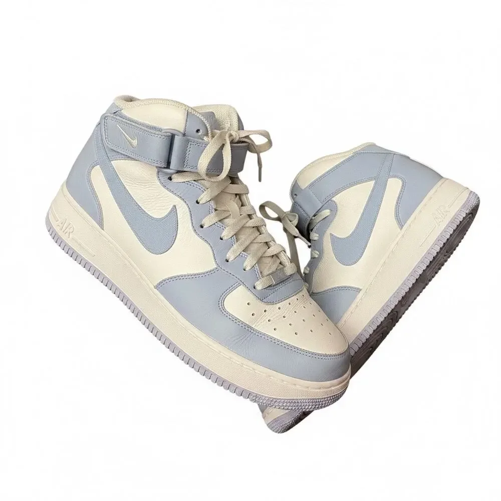 Nike Air Force 1 Mid Custom Nike By Beth Blue White Men’s 12
